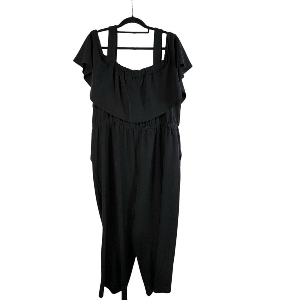 Lane Bryant Womens Size‎ 22/24 Lena Off The Shoulder Jumpsuit Black  Casual